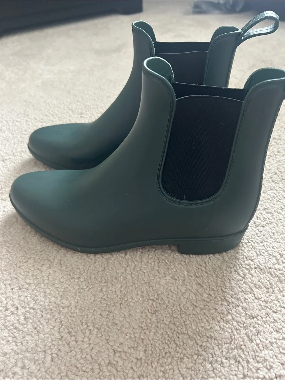J. Crew Women's Chelsea Rain Boots in Dark Green
